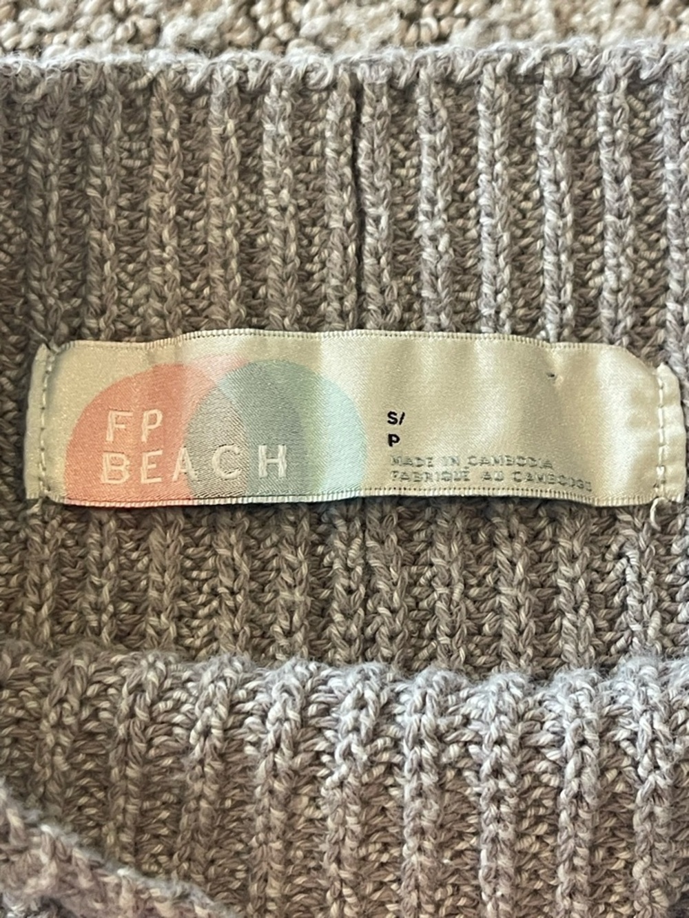 Free People Beach Freya Cropped Sweater Sleeveless, Boxy, Gray, Size Small - Picture 5 of 13